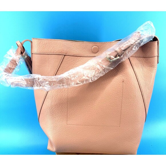 Isaac Mizrahi Live! Bridgehampton Leather Bucket Bag Purse Pink - Picture 3 of 11